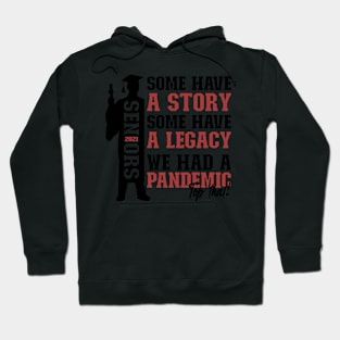 Pandemic Graduation | Black And Brown Text Boys Funny Graduation Hoodie